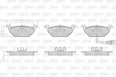 VALEO 872974 -  Колодки тормозные дисковые передние, комплект