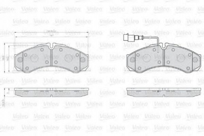 VALEO 873121 -  Комплект тормозных колодок, дисковый тормоз