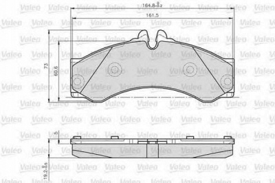 VALEO 873153 -  Колодки тормозные дисковые передние, комплект