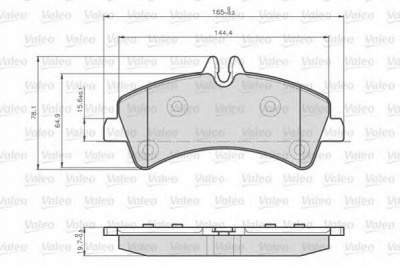 VALEO 873190 -  Колодки тормозные дисковые задниеие, комплект