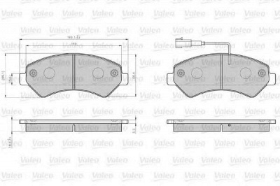 VALEO 873466 -  Колодки тормозные дисковые передние, комплект