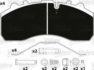 VALEO 882200 -  Комплект тормозных колодок, дисковый тормоз