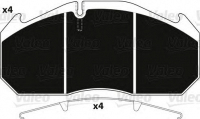 VALEO 882211 -  Комплект тормозных колодок, дисковый тормоз