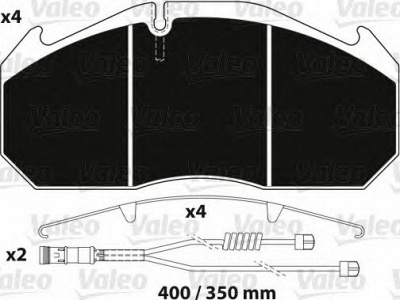 VALEO 882216 -  Комплект тормозных колодок, дисковый тормоз