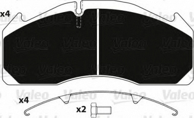 VALEO 882221 -  Комплект тормозных колодок, дисковый тормоз