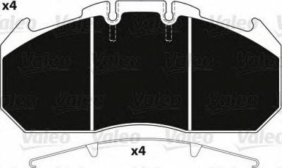 VALEO 882226 -  Комплект тормозных колодок, дисковый тормоз