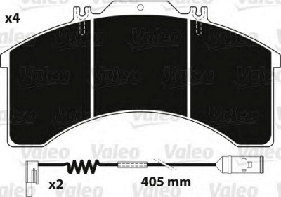 VALEO 882231 -  Комплект тормозных колодок, дисковый тормоз