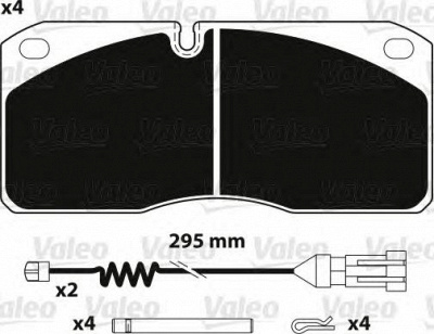 VALEO 882236 -  Комплект тормозных колодок, дисковый тормоз