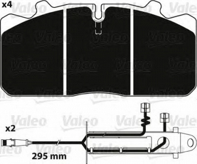 VALEO 882238 -  Комплект тормозных колодок, дисковый тормоз