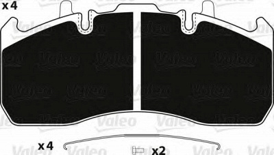 VALEO 882244 -  Комплект тормозных колодок, дисковый тормоз