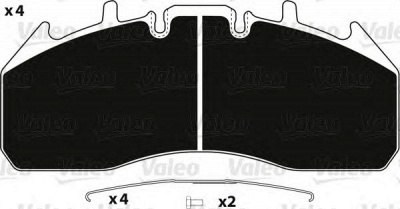 VALEO 882246 -  Комплект тормозных колодок, дисковый тормоз