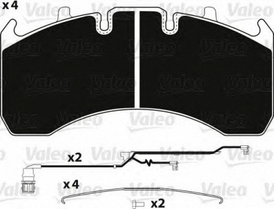 VALEO 882247 -  Комплект тормозных колодок, дисковый тормоз