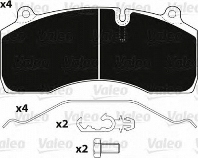 VALEO 882249 -  Комплект тормозных колодок, дисковый тормоз