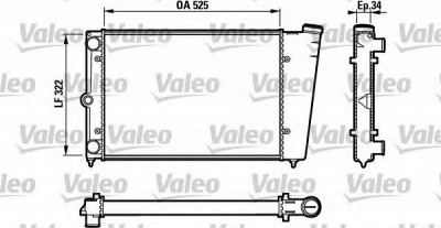 VALEO 883725 -  Радиатор, охлаждение двигателя