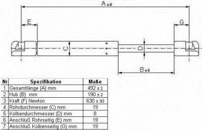VEMA 51379 -  Газовая пружина, крышка багажник