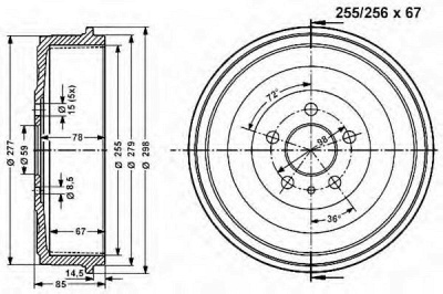 VEMA 801004 -  Тормозной барабан