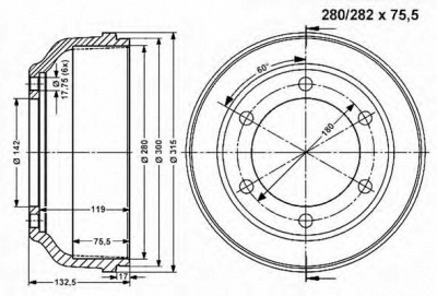 VEMA 801164 - Тормозной барабан