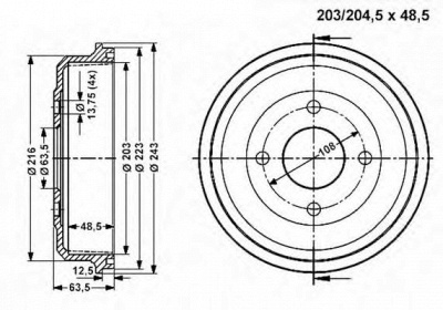VEMA 801269 - Тормозной барабан