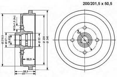 VEMA 801321 -  Тормозной барабан