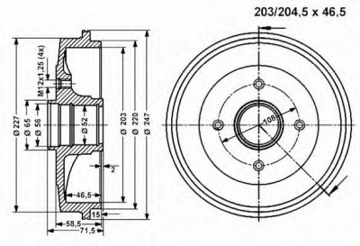 VEMA 801337 -  Тормозной барабан