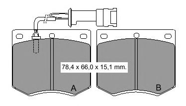 VEMA 830812 -  Комплект тормозных колодок, дисковый тормоз