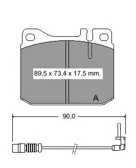 VEMA 831480 -  Комплект тормозных колодок, дисковый тормоз