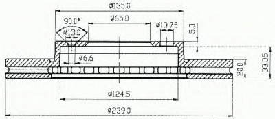 VEMA 98023 -  Тормозной диск