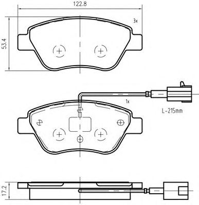 VEMA k401701 -  Комплект тормозных колодок, дисковый тормоз