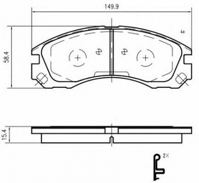 VEMA k404400 -  Комплект тормозных колодок, дисковый тормоз