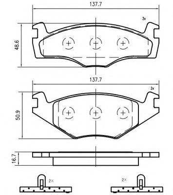 VEMA k404601 -  Комплект тормозных колодок, дисковый тормоз