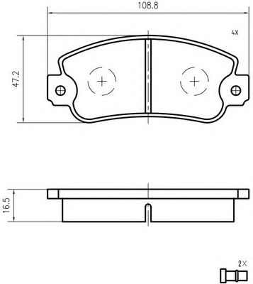 VEMA k404700 -  Комплект тормозных колодок, дисковый тормоз