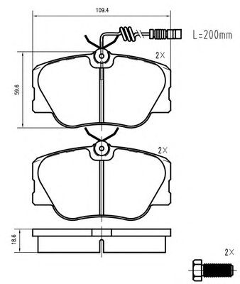 VEMA k406401 -  Комплект тормозных колодок, дисковый тормоз