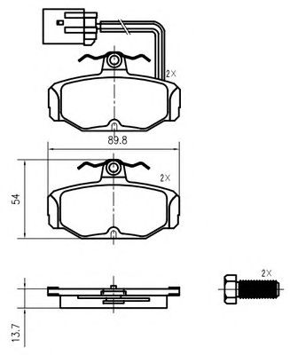 VEMA k408602 -  Комплект тормозных колодок, дисковый тормоз