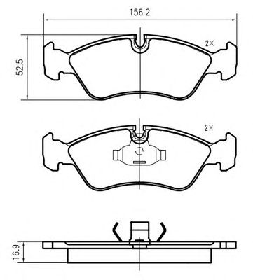 VEMA k408801 -  Комплект тормозных колодок, дисковый тормоз