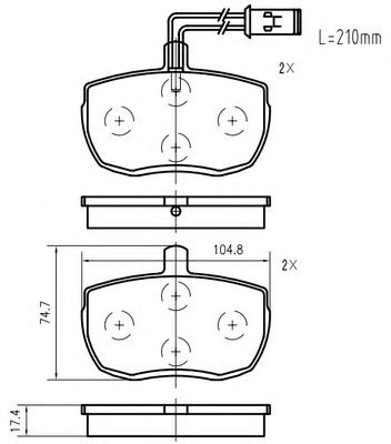 VEMA k410703 -  Комплект тормозных колодок, дисковый тормоз