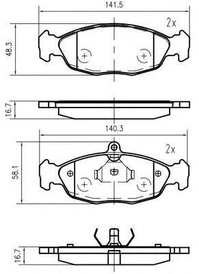 VEMA k410901 -  Комплект тормозных колодок, дисковый тормоз