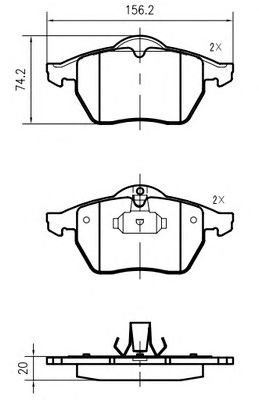 VEMA k413405 -  Комплект тормозных колодок, дисковый тормоз