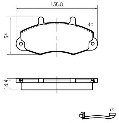 VEMA k418800 -  Комплект тормозных колодок, дисковый тормоз