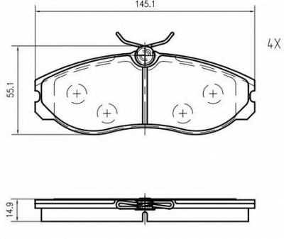 VEMA k420000 -  Комплект тормозных колодок, дисковый тормоз