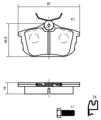 VEMA k423400 -  Комплект тормозных колодок, дисковый тормоз
