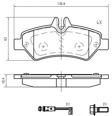 VEMA k425600 -  Комплект тормозных колодок, дисковый тормоз