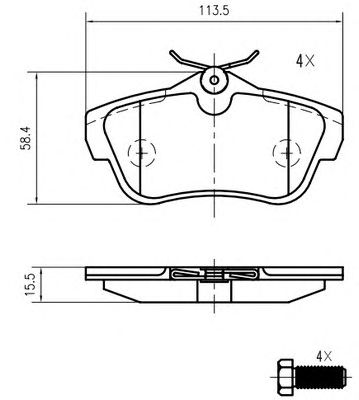 VEMA k427300 -  Комплект тормозных колодок, дисковый тормоз