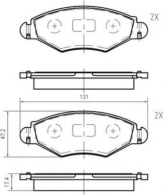 VEMA k600300 -  Комплект тормозных колодок, дисковый тормоз