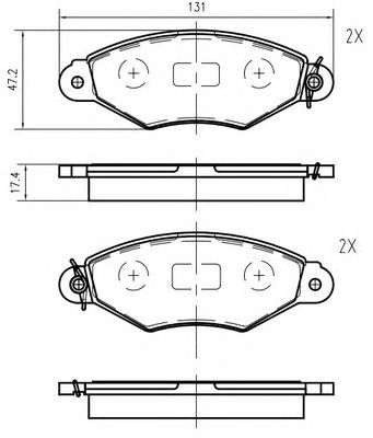 VEMA k600304 -  Комплект тормозных колодок, дисковый тормоз