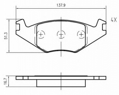 VEMA k600500 -  Комплект тормозных колодок, дисковый тормоз