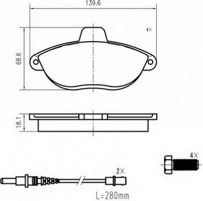 VEMA k600600 -  Комплект тормозных колодок, дисковый тормоз