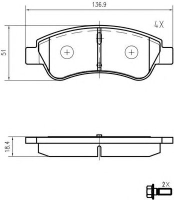 VEMA k600800 -  Комплект тормозных колодок, дисковый тормоз