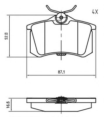 VEMA k601101 -  Комплект тормозных колодок, дисковый тормоз