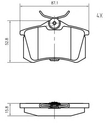 VEMA k601105 -  Комплект тормозных колодок, дисковый тормоз