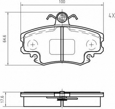 VEMA k601200 -  Комплект тормозных колодок, дисковый тормоз